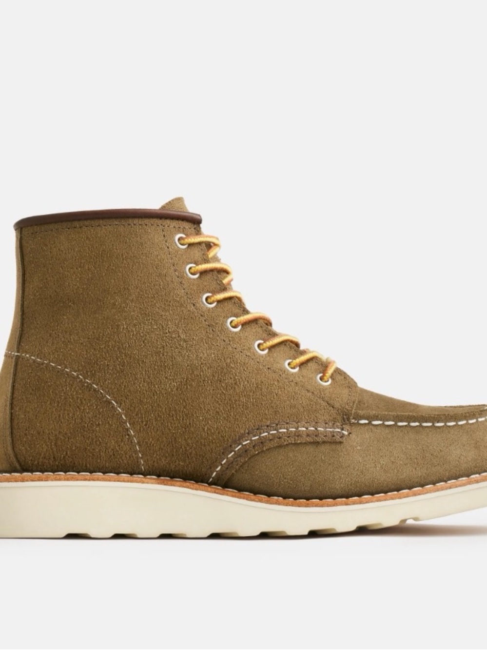 Women’s Brown Suede Moc Toe Lace-Up Boots